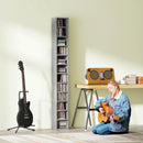 HOMCOM 204 CD Storage Tower, Tall Bookcase Bookshelf with 12 Cubes