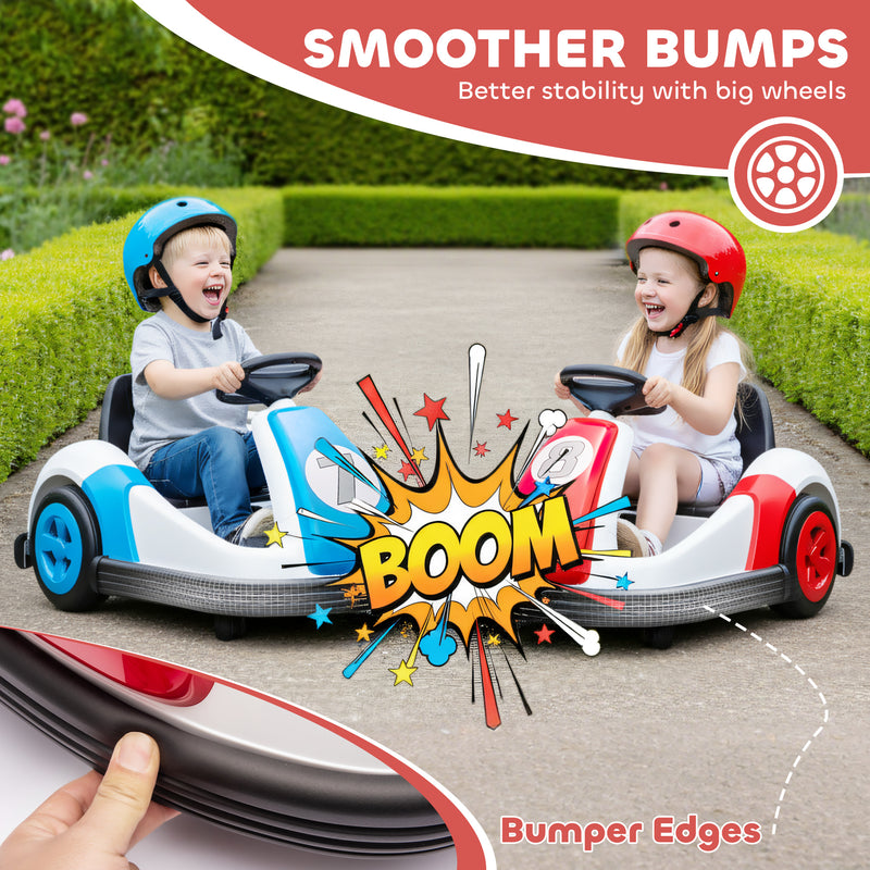 AIYAPLAY Kids Bumper Car with 360-Degree Rotation Spin, Safety Belt