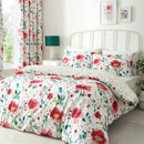 D & D Abstract Poppy Duvet Cover Set in Red