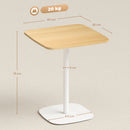 HOMCOM Dining Table For 2, Small Kitchen Table With Wood Veneer Top, Natural