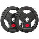 SPORTNOW 2 x Olympic Weight Plates, Weight Plate Discs with Tri-Grips