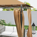 Outsunny 3 x 3 m Double Roof Outdoor Gazebo with Curtains, Dark Grey