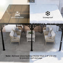Outsunny 4 x 3 m Metal Lean-to Hardtop Gazebo, Wall-Mounted Pergola