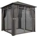 Outsunny 2.5 X 2.5 M Hardtop Gazebo With Galvanised Steel Roof And Sides