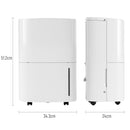 HOMCOM 20L/Day Dehumidifier With Continuous Drainage, 5L Water Tank, Timer