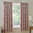 D & D Ashmead Pencil Pleat Curtains in Berry