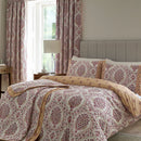 D & D Ashmead Pencil Pleat Curtains in Berry