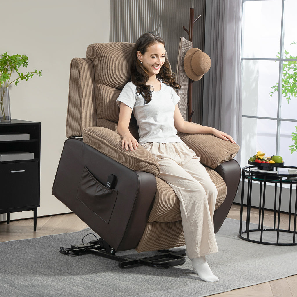 HOMCOM Power Lift Riser and Recliner Chair with Remote Control