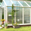 Outsunny Raised Garden Bed with Trellis and Drainage Holes, Drain Plugs