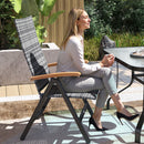 Outsunny Outdoor Folding Rattan Chair, Dining Chair