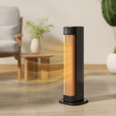 HOMCOM Ceramic Electric Heater, 2000W Space Heater With Timer, Black