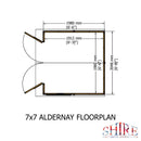 Alderney 7 X 7 Shiplap Apex Shed