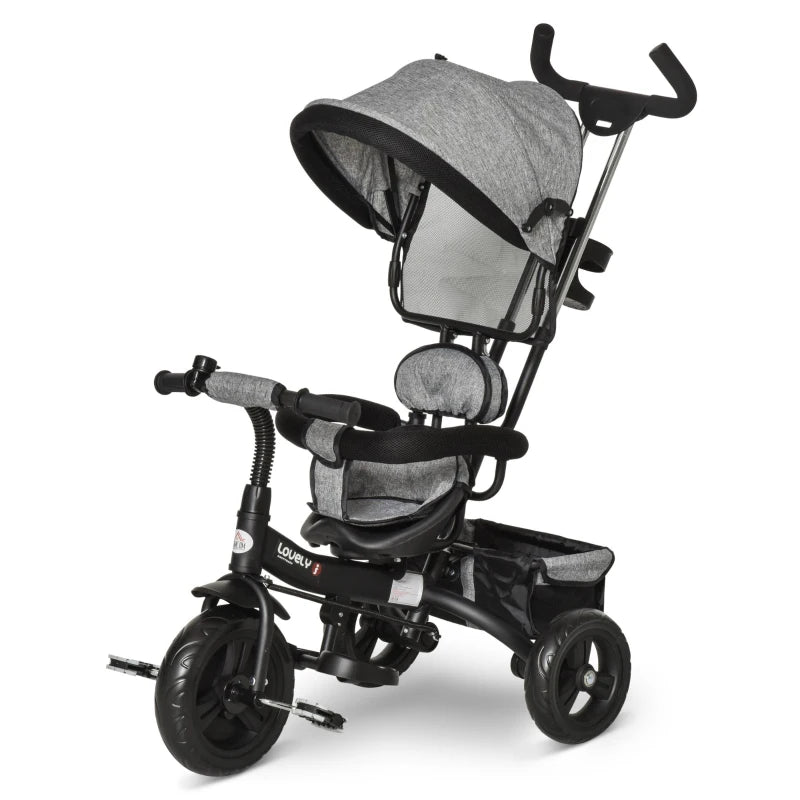 HOMCOM Baby Tricycle Stroller - Grey