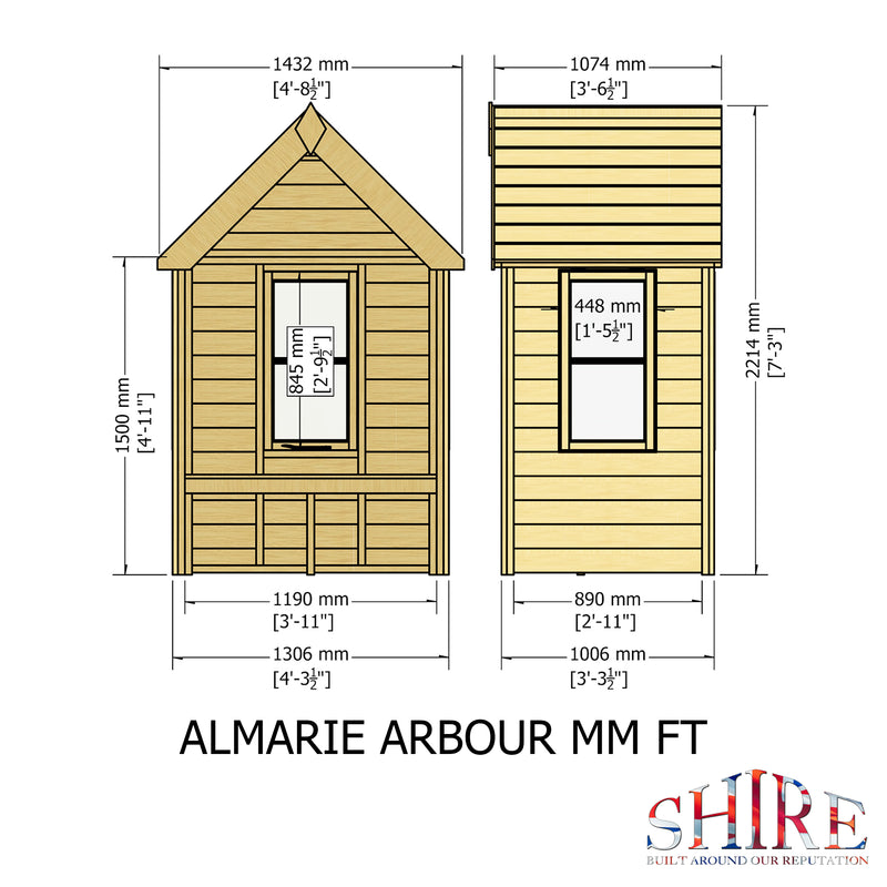 Almarie Pressure Treated Arbour