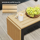 Outsunny 4 Seater L Shaped Aluminium Garden Furniture Set with Coffee Table