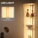 HOMCOM LED Floor Lamp with Shelves, Dimmable Standing Lamp with Foot Switch