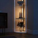 HOMCOM LED Floor Lamp with Shelves, Dimmable Standing Lamp with Foot Switch