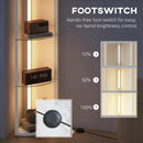 HOMCOM LED Floor Lamp with Shelves, Dimmable Standing Lamp with Foot Switch