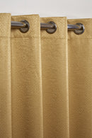 Ambiance Thermal Blackout Eyelet Curtains 3D Embossed Curtains With Reflective Reverse Weave in Ochre