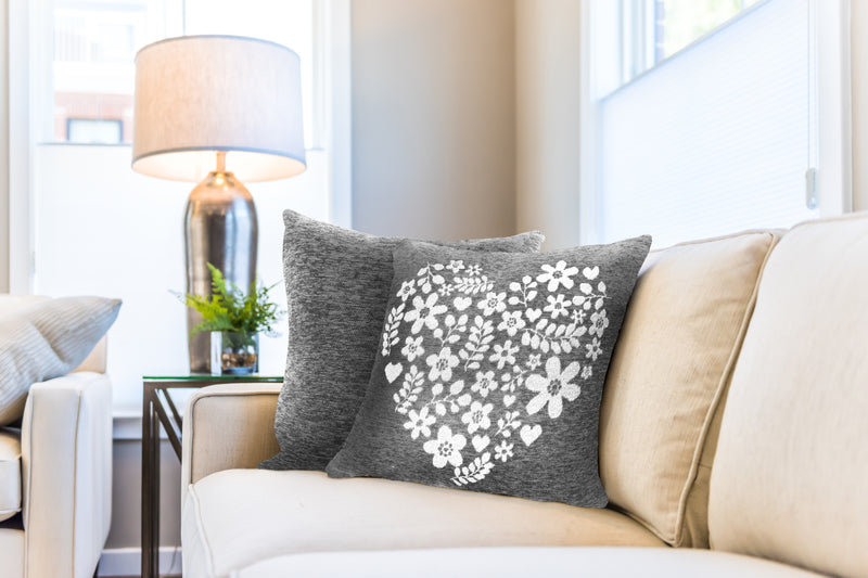 Amor Home  - Cushion Cover in Charcoal