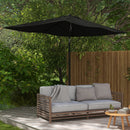 Outsunny 2 X 3(m) Garden Parasol Rectangular Market Umbrella W/ Crank - Brown/Beige/Black/Grey