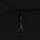 Outsunny 2 X 3(m) Garden Parasol Rectangular Market Umbrella W/ Crank - Brown/Beige/Black/Grey