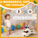 AIYAPLAY Kids Ride On Car, Dinosaur Shape Toddler Walker, Cream