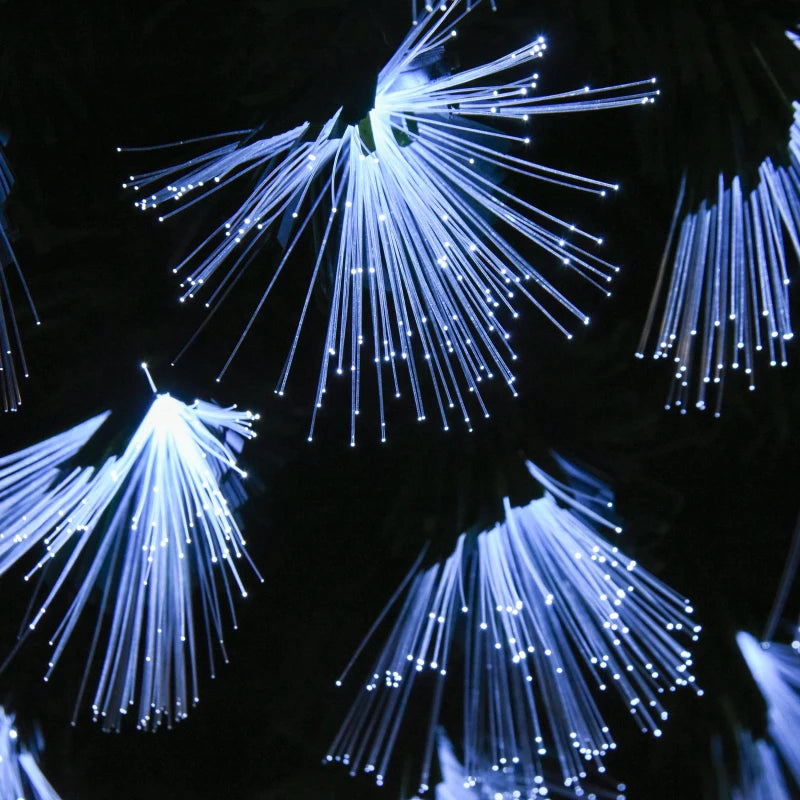 HOMCOM Fibre Optic Christmas Tree with Star Topper 5ft
