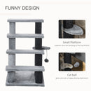 PawHut Pet Stairs with 4-step Stair, Scratching Posts, Platforms, Toy Ball