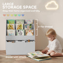 AIYAPLAY Kids Bookcase W/ 3 Tier Shelves, Drawer, For Bedroom, Nursery, Grey