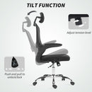 HOMCOM High Back Mesh Computer Desk Chair With Lumbar Support, Black