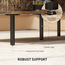 HOMCOM Coffee Table with Storage and Sliding Doors for Living Room