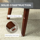 HOMCOM Armchair With Padded Seat And Backrest For Living Room, Light Grey