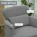 HOMCOM Armchair With Padded Seat And Backrest For Living Room, Light Grey