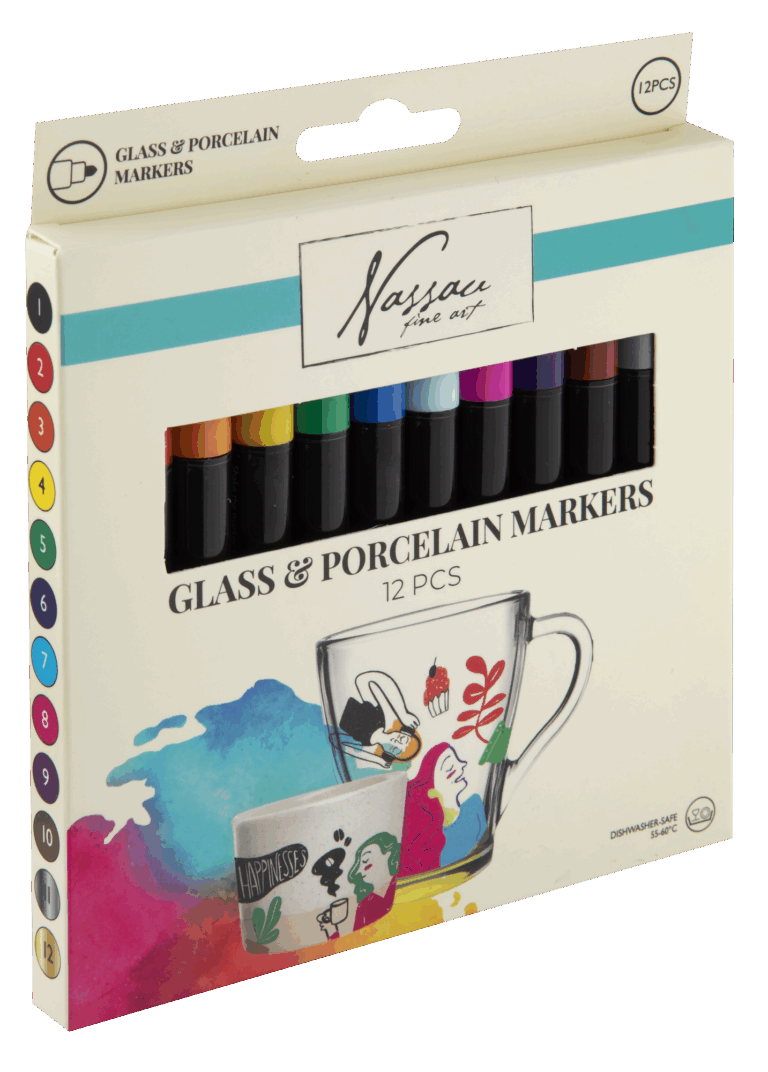 12 Glass & Porcelain Markers