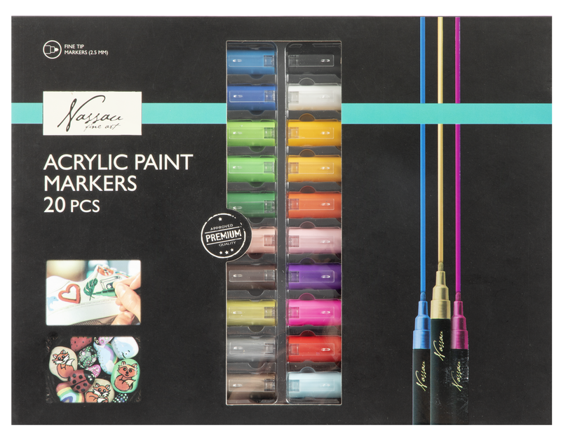 20 Piece Acrylic Markerset