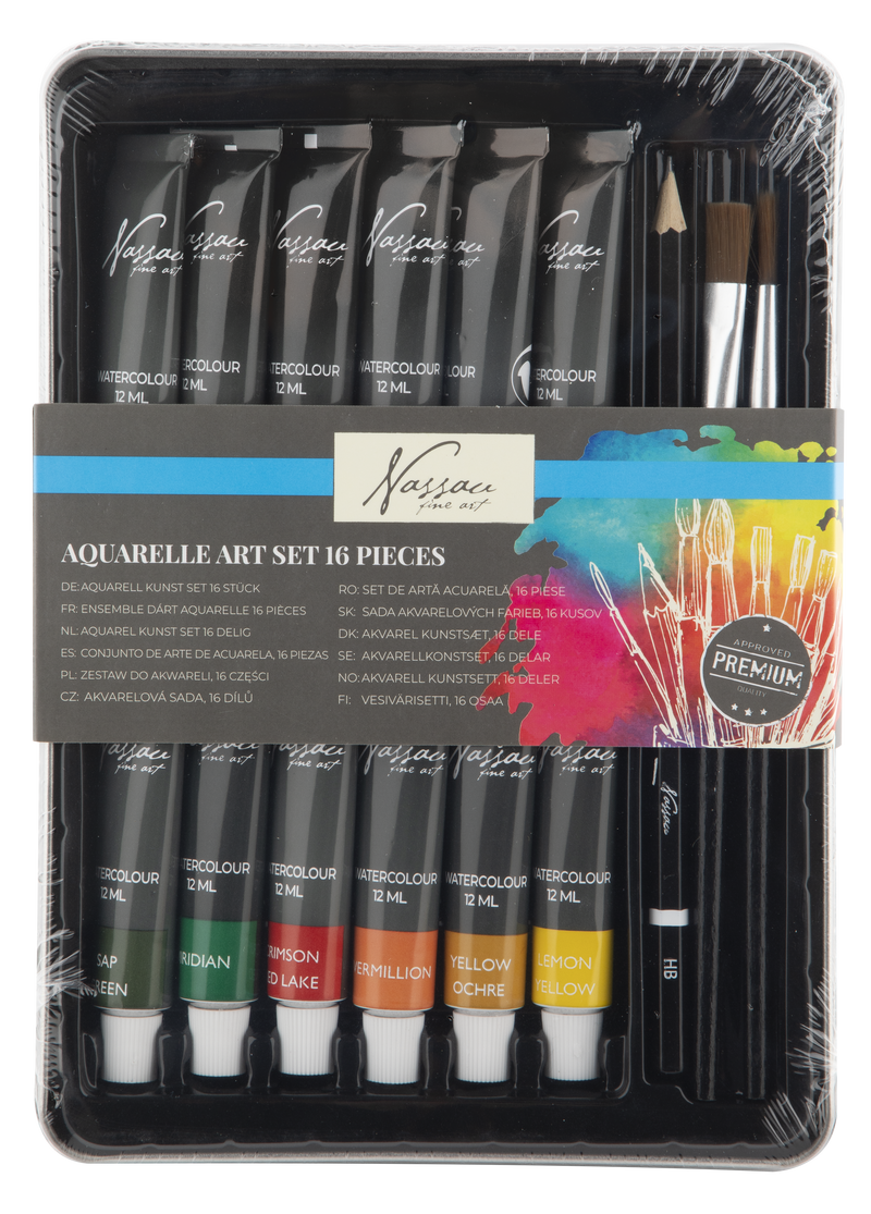 16 Piece Watercolour Art Set
