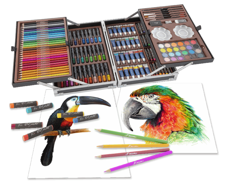 145 Piece Art Set in Metal Box