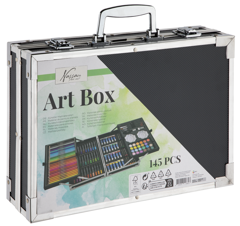 145 Piece Art Set in Metal Box