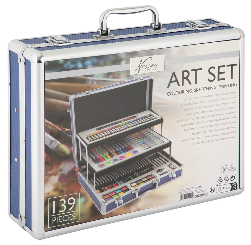 140 Piece Art Set in Metal Box