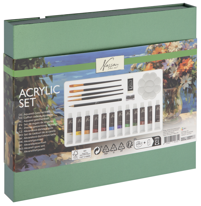 21 Piece Acrylic Art Set