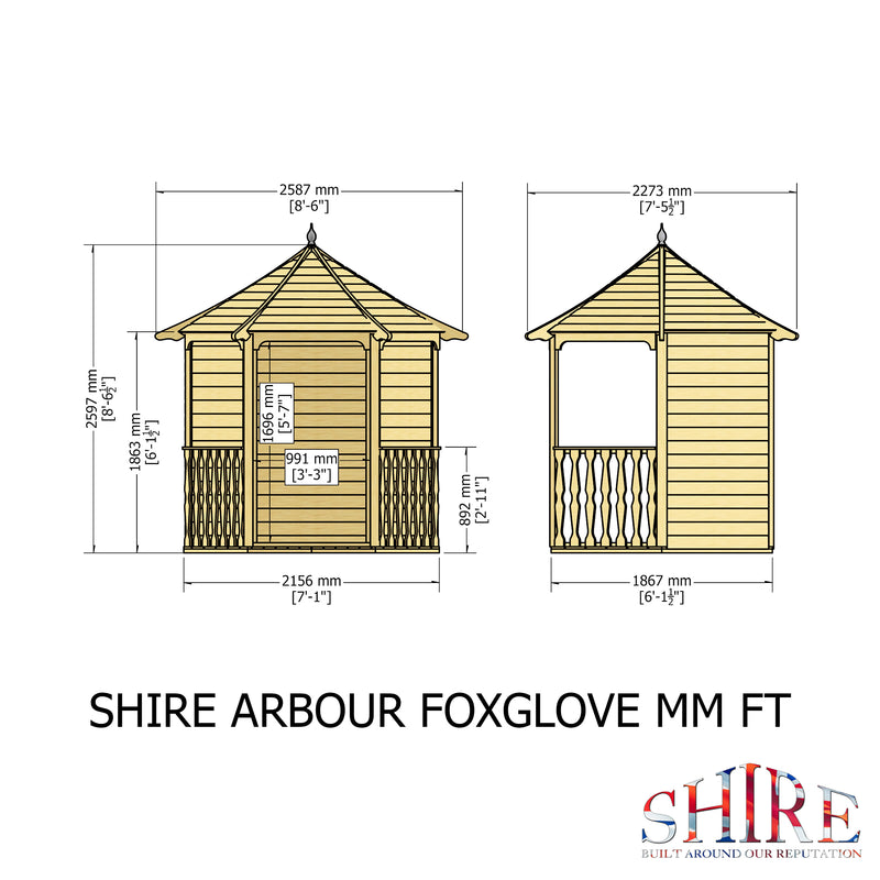 Shire Pressure Treated Arbour