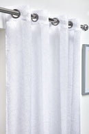 Aries - Eyelet Voile Curtain Panel in White