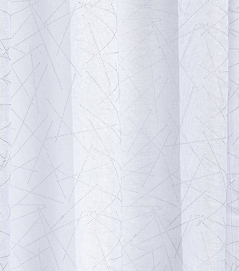 Aries - Eyelet Voile Curtain Panel in White