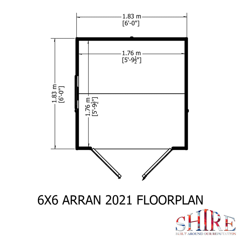 Arran 6 X 6 Shiplap Apex Shed