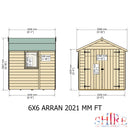 Arran 6 X 6 Shiplap Apex Shed