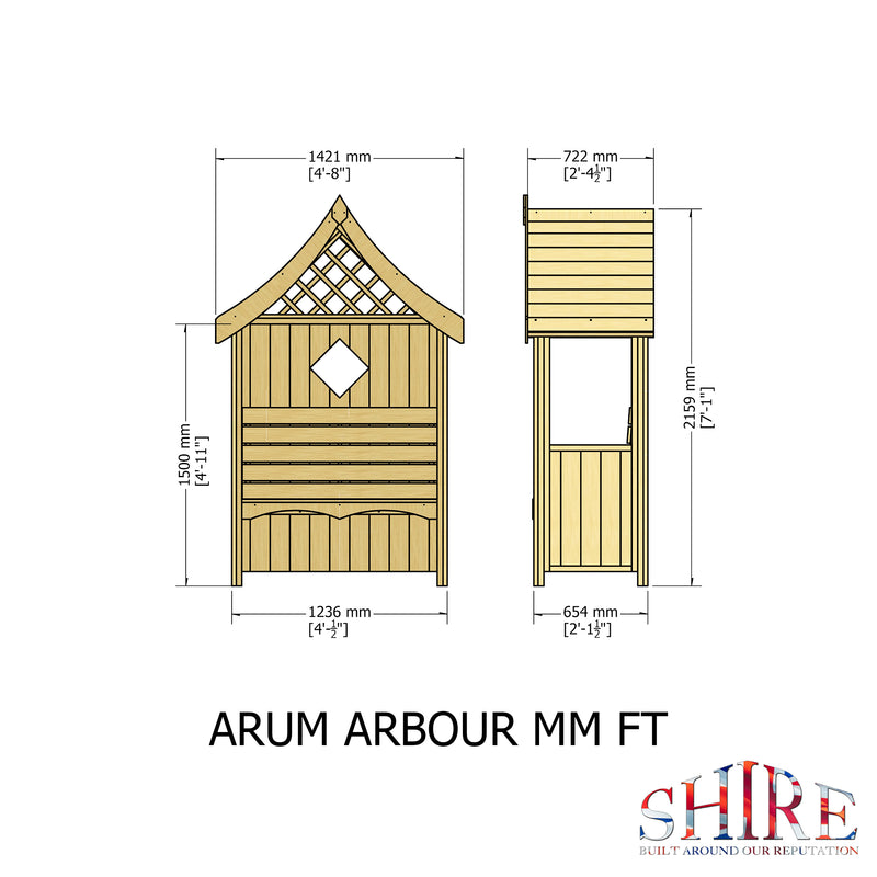 Arum Pressure Treated Arbour Seat
