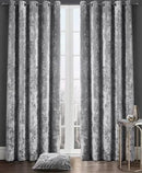 Crushed Velvet Lined Ring Top Curtains