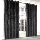 Crushed Velvet Lined Ring Top Curtains