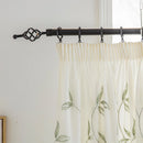 Kingleaf Embroidered Tulle Voile Pencil Pleat Taped Top Curtains